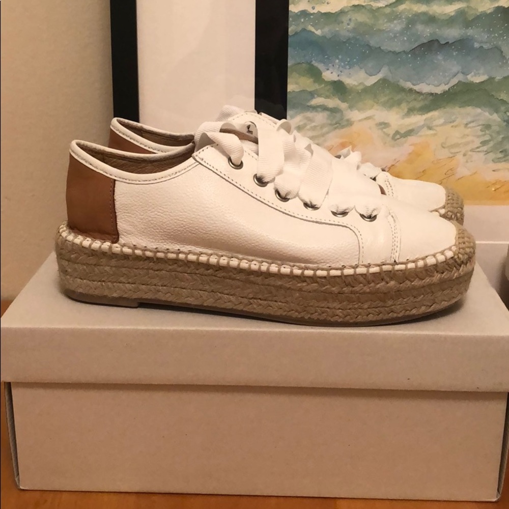 Matt Bernson White espadrille sneakers size 7
